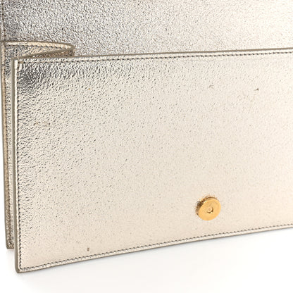 Saint Laurent Metallic Calfskin Medium Serpent Clutch Gold 15 of 15