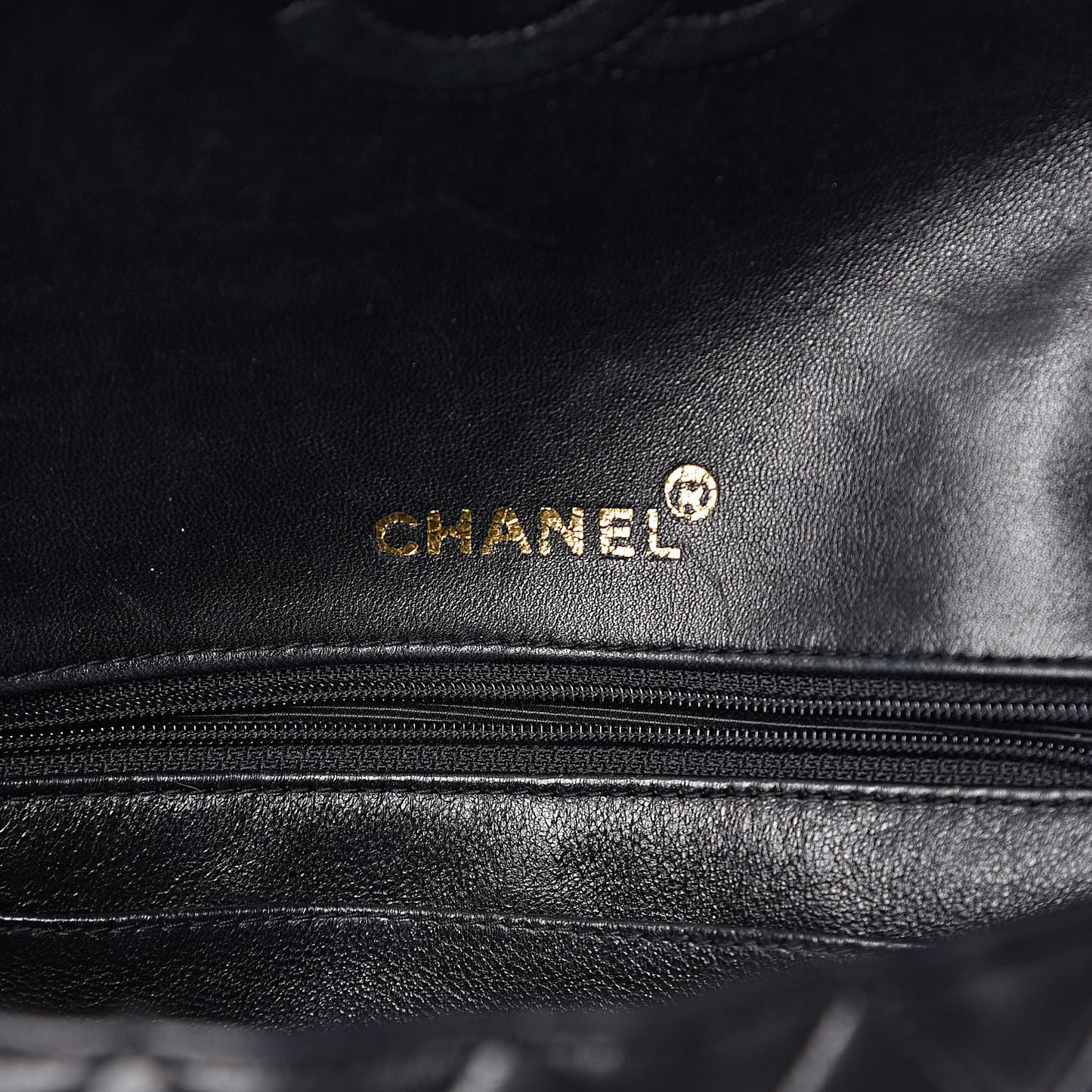 Lambskin Quilted Flap Shoulder Bag Black