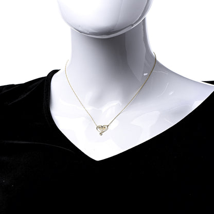 Tiffany 18K Yellow Gold Diamond Paloma Picasso Venezia Goldoni Heart Pendant Necklace 2 of 6