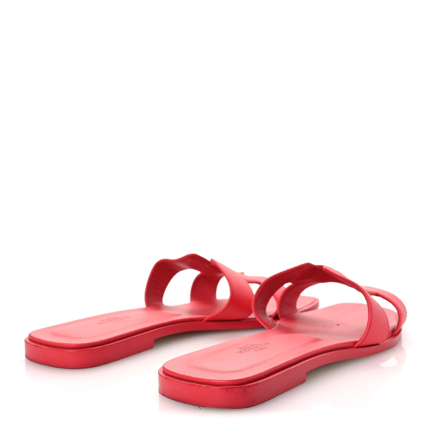 Hermes Box Calfskin Oran Sandals 39 Rouge Jaipur 5 of 14