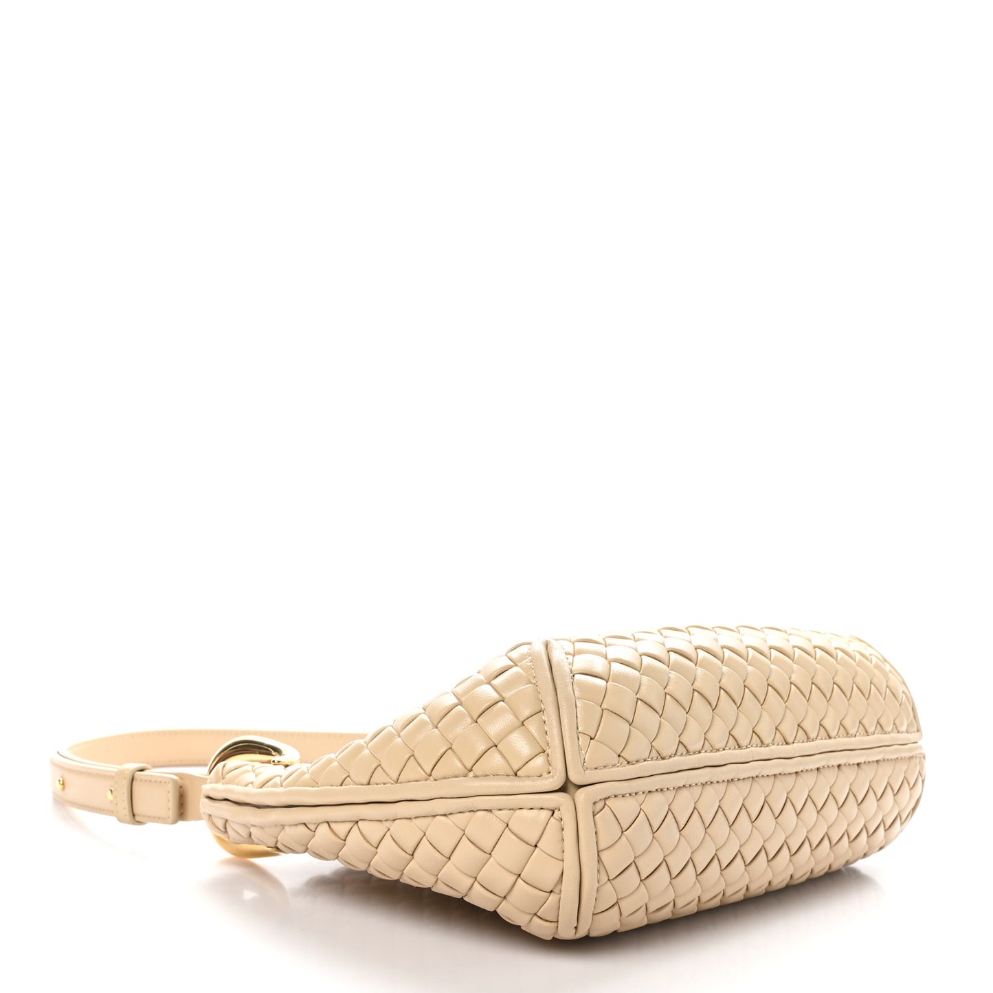 Nappa Intrecciato Small Clicker Shoulder Bag Porridge