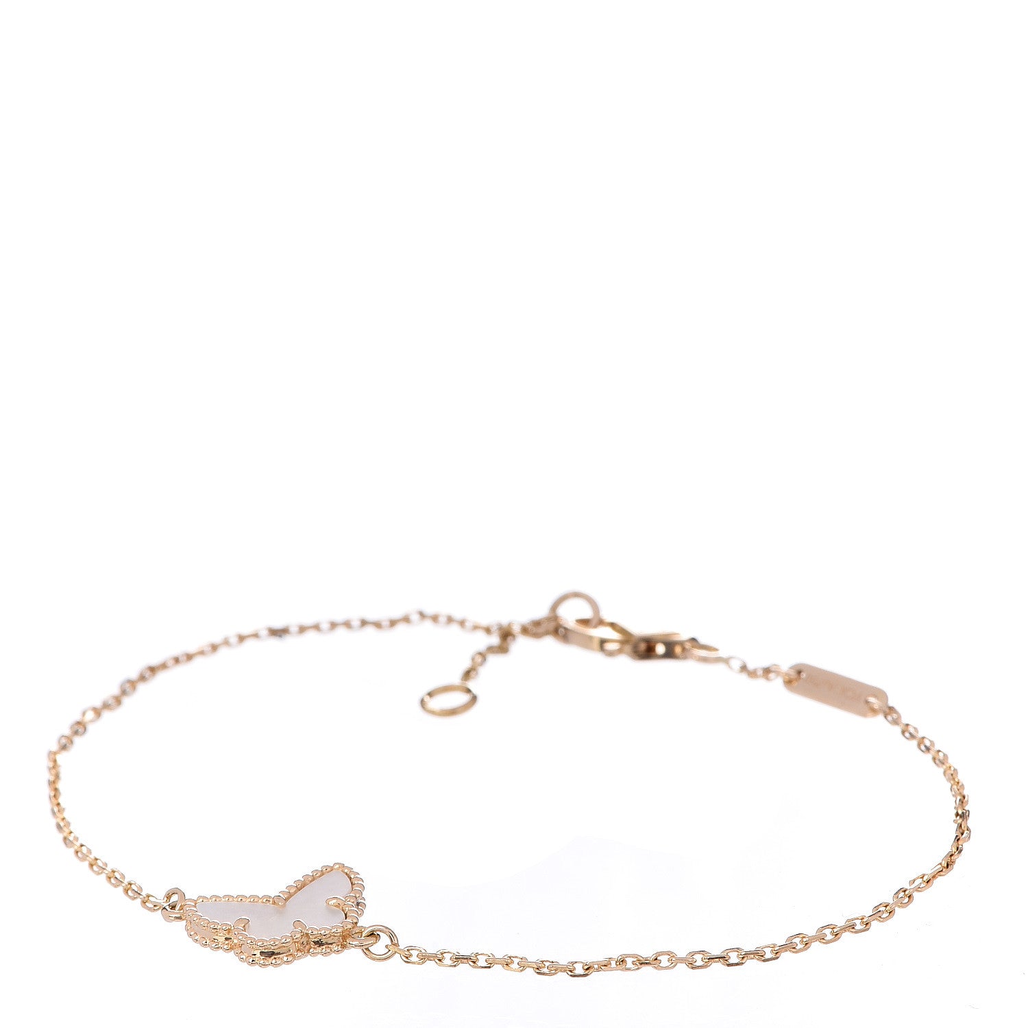 Van Cleef & Arpels 18K Yellow Gold Mother of Pearl Sweet Alhambra Butterfly Bracelet 1 of 6