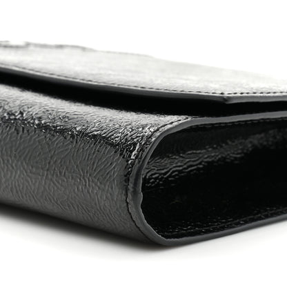 Saint Laurent Textured Patent Monogram Large Belle De Jour Clutch Black 6 of 12