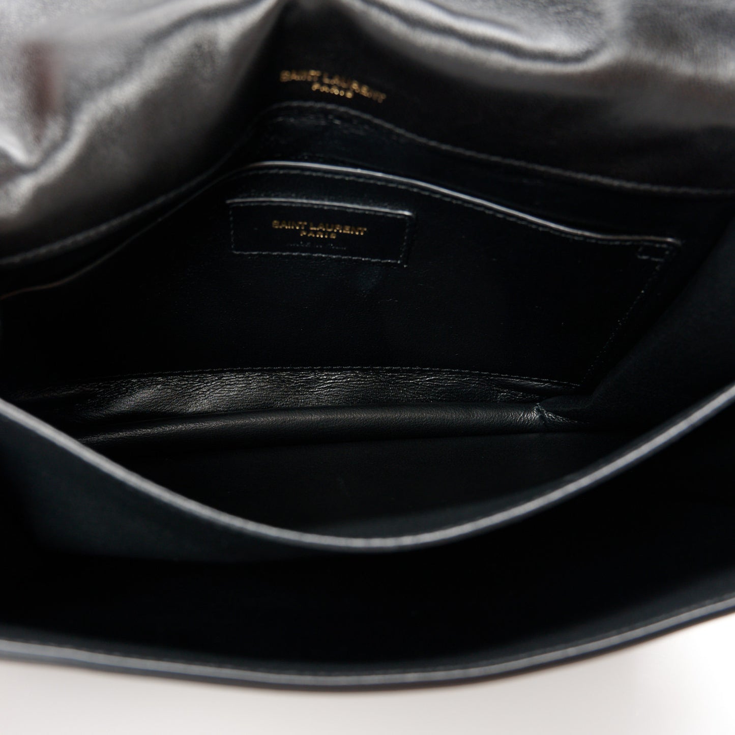 Lambskin Quilted Monogram Medium Solferino Satchel Black
