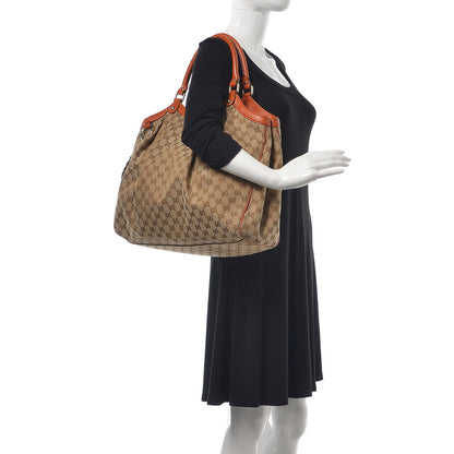 Gucci Monogram Large Sukey Tote Orange 2 of 13