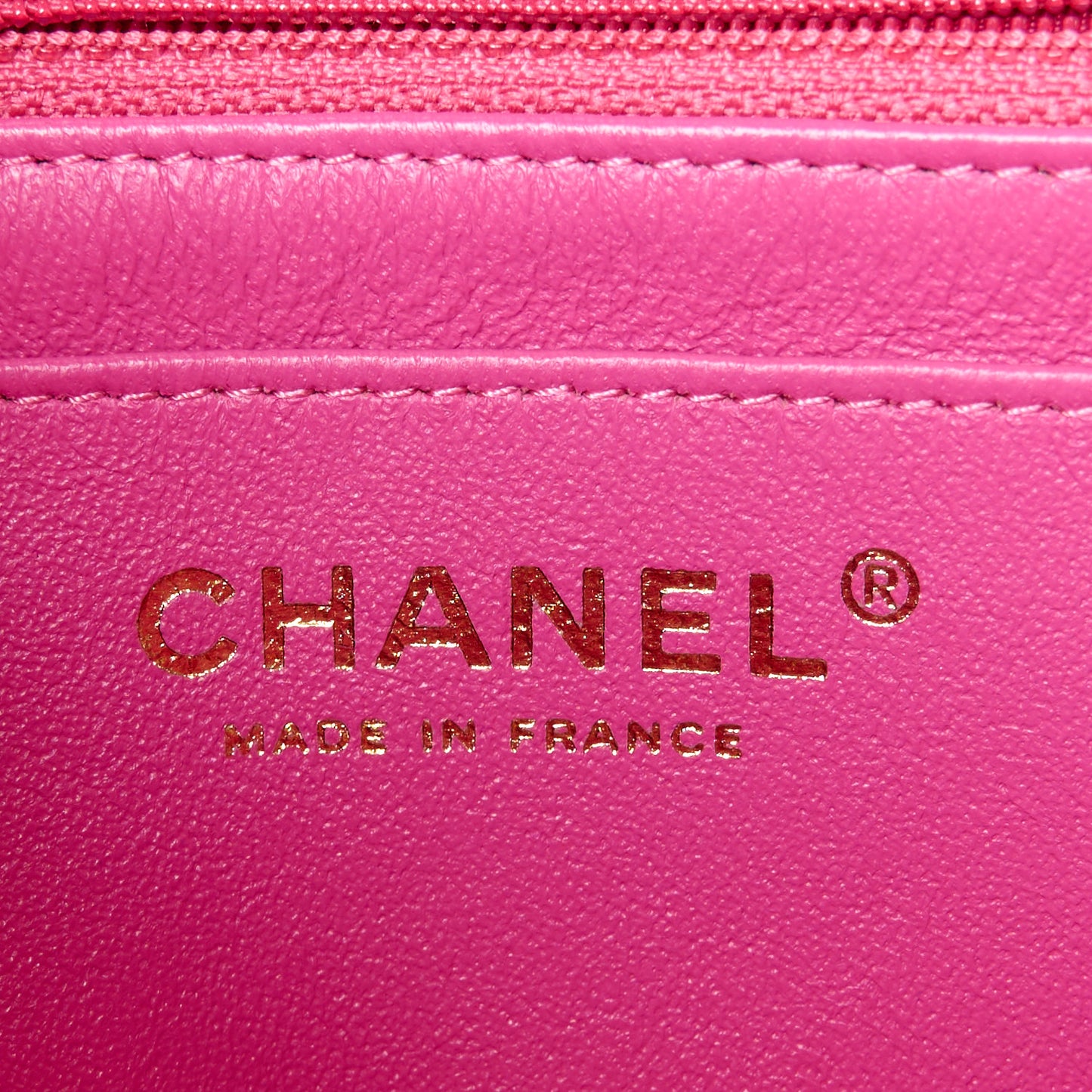 Lambskin Chevron Quilted Mini Rectangular Flap Pink