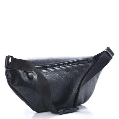 Louis Vuitton Calfskin Monogram Shadow Discovery Bumbag Black 3 of 9