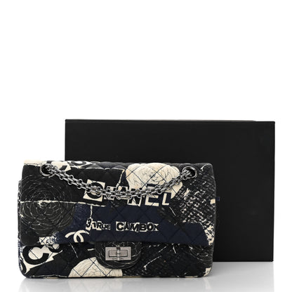 Chanel Jersey Quilted Camellia 2.55 Reissue 225 Flap Navy Blue 13 of 13