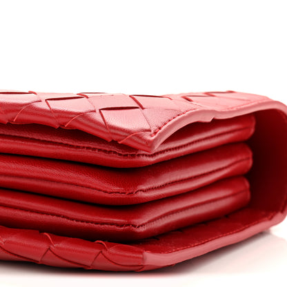 Bottega Veneta Nappa Intrecciato Trio Pouch On Strap Red 10 of 10