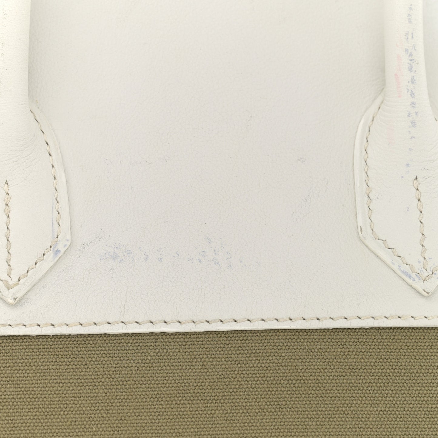 Swift Toile Birkin 35 White Vert Miliatire