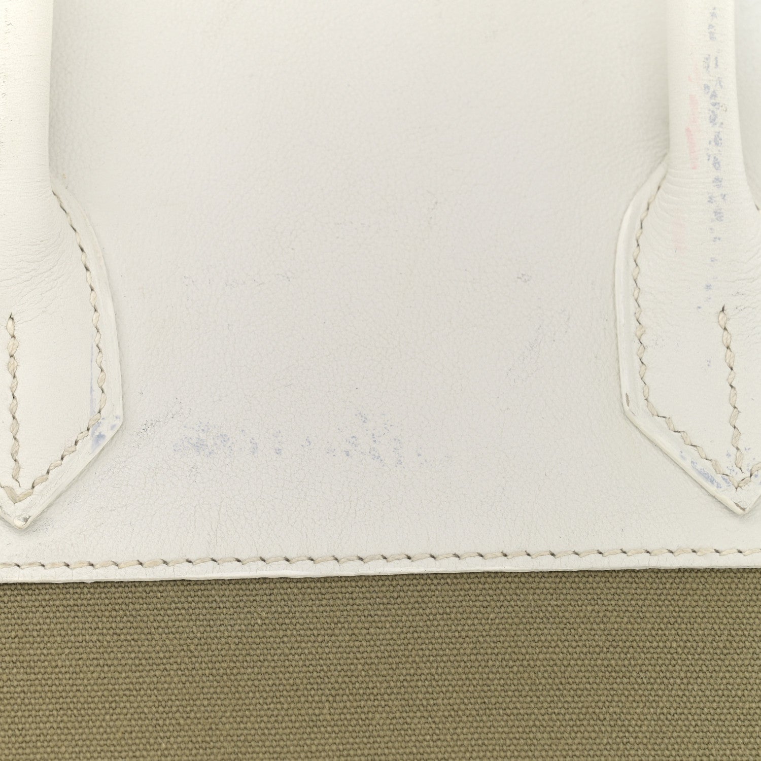 Hermes Swift Toile Birkin 35 White Vert Miliatire 17 of 20
