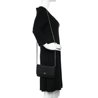 Chanel Caviar Quilted Wallet on Chain WOC Black 3 of 12