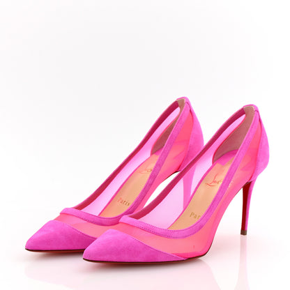 Christian Louboutin Veau Velours Rete Galativi 85 Pumps 37 Diva 4 of 8