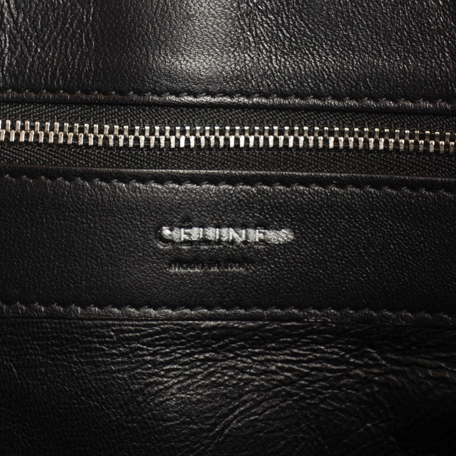 Celine Lambskin Large Vertical Gusset Cabas Black 7 of 8