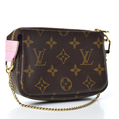 Louis Vuitton Monogram 2016 Christmas Animation Mini Pochette Accessories Rose Ballerine 3 of 7