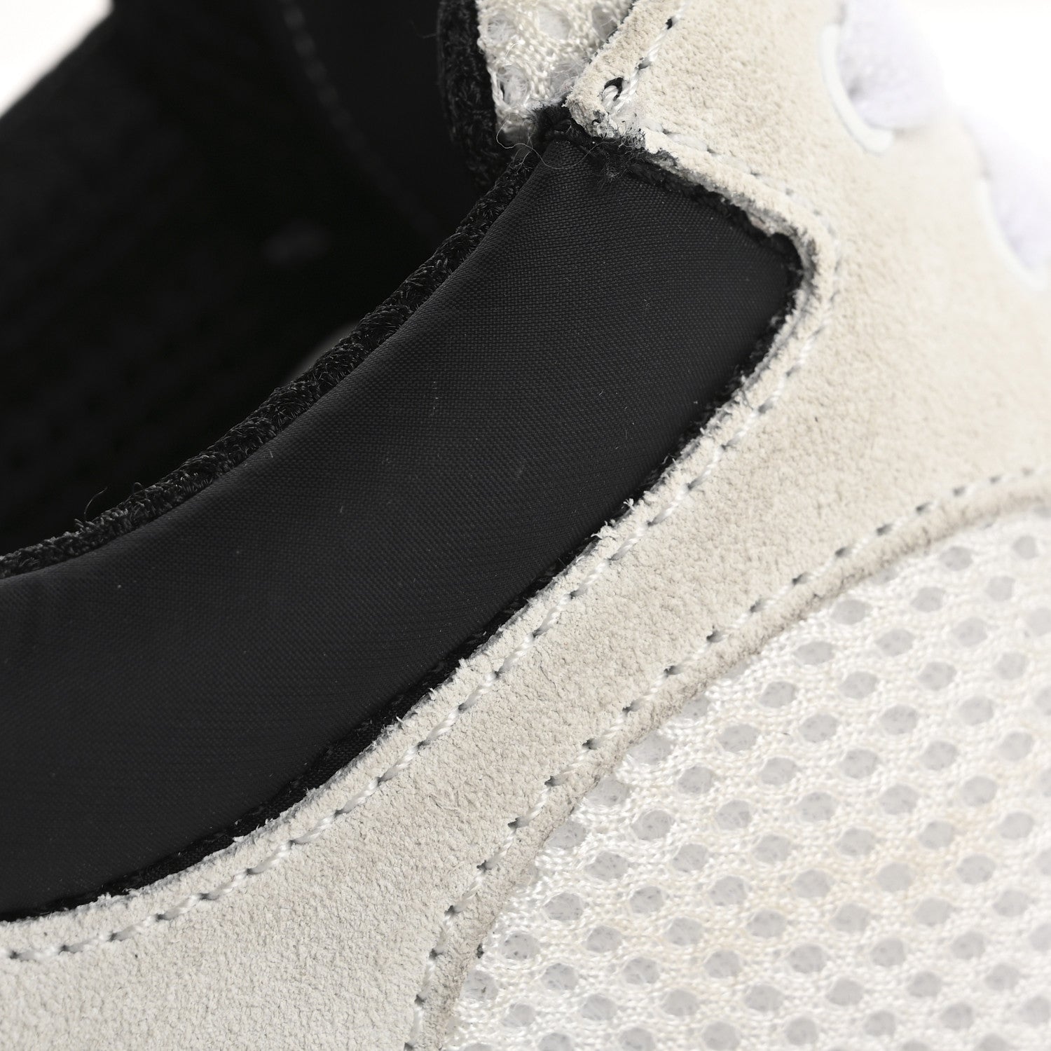 Chanel Mesh Suede Calfskin Grained Calfskin Womens CC Sneakers 38 White Black 12 of 14