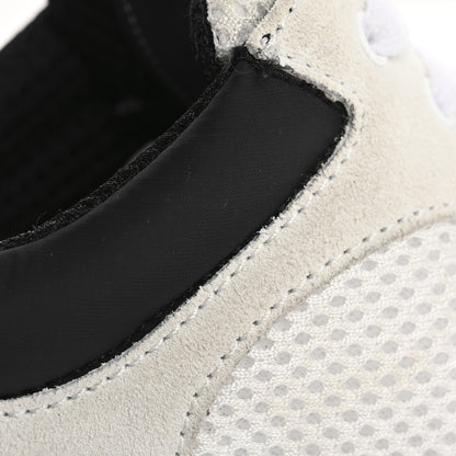 Chanel Mesh Suede Calfskin Grained Calfskin Womens CC Sneakers 38 White Black 12 of 14