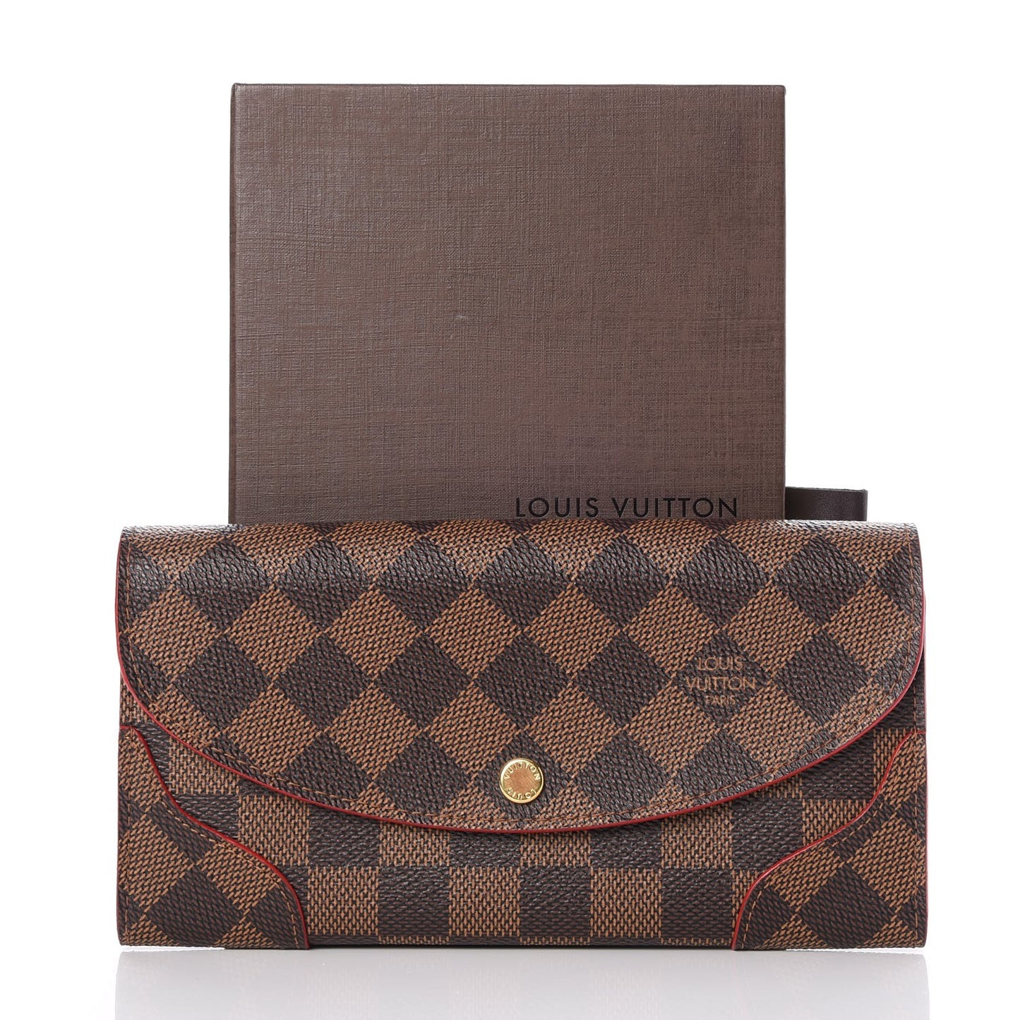 Damier Ebene Caissa Wallet Cherry