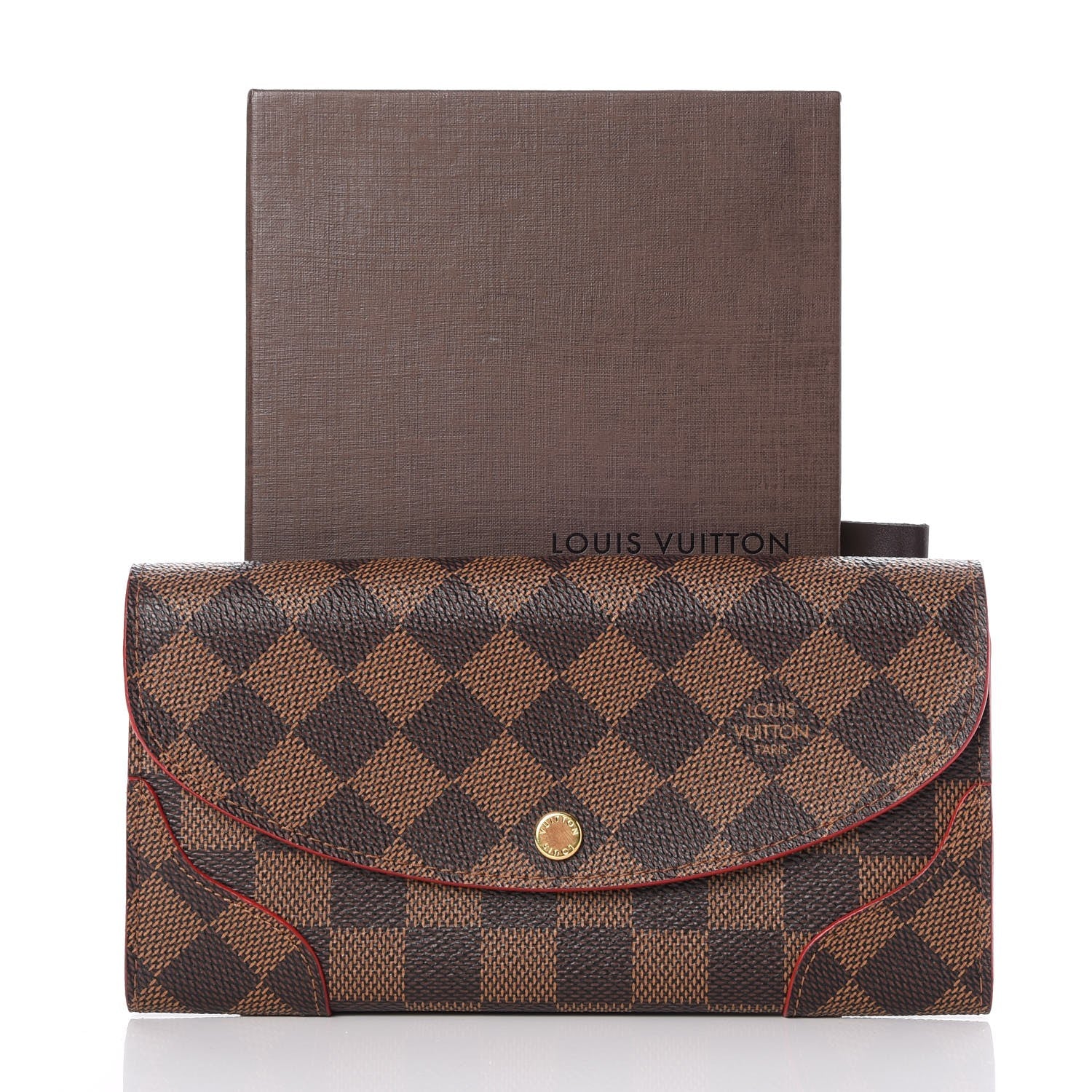 Louis Vuitton Damier Ebene Caissa Wallet Cherry 7 of 7