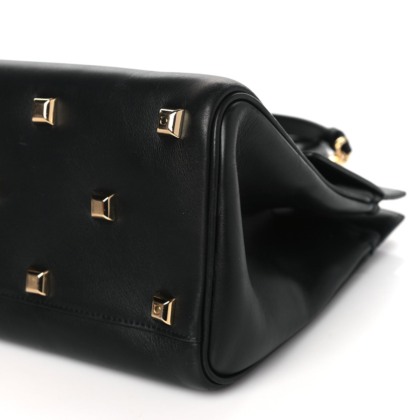 Calfskin Medium Studio Bag Black