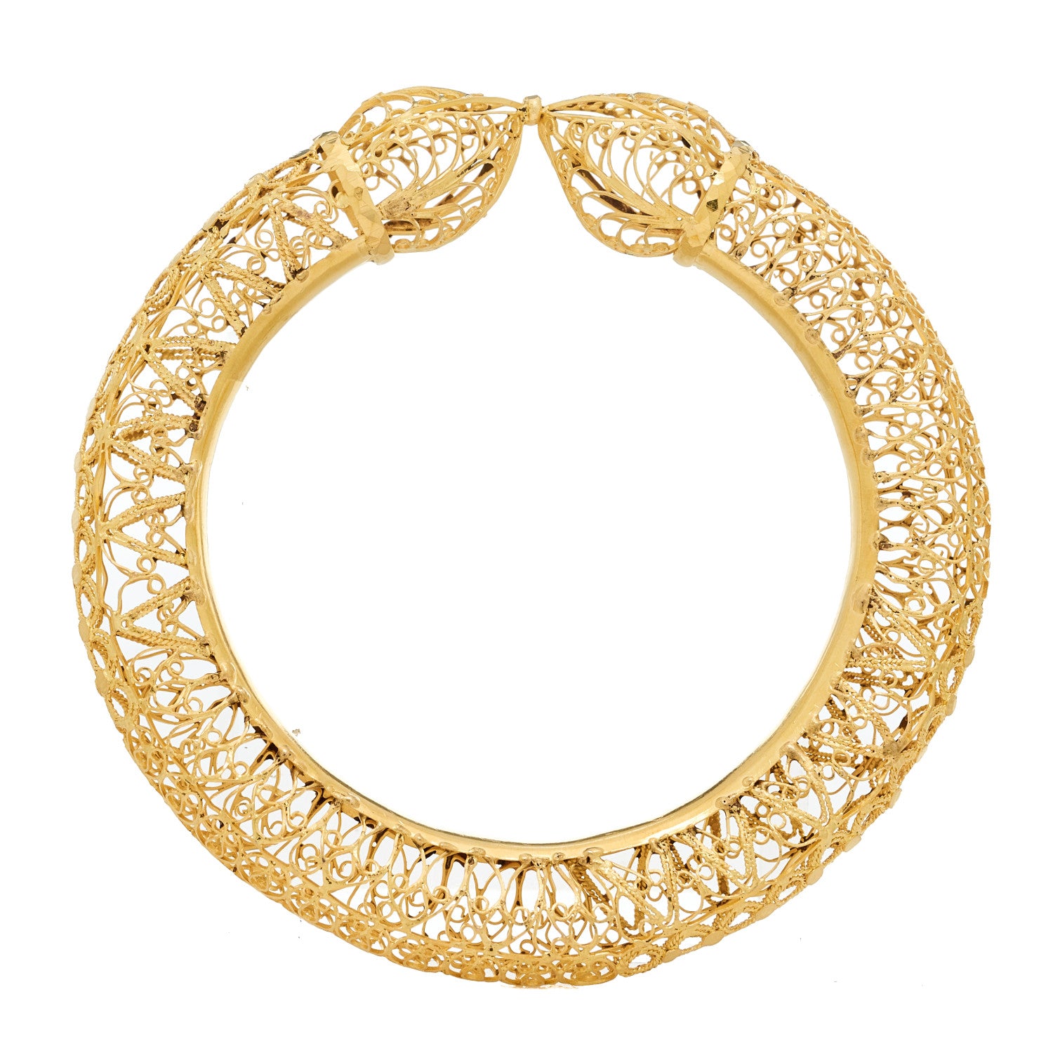 Parker & West by FASHIONPHILE 22K Yellow Gold Filigree Bangle Bracelet 3 of 5