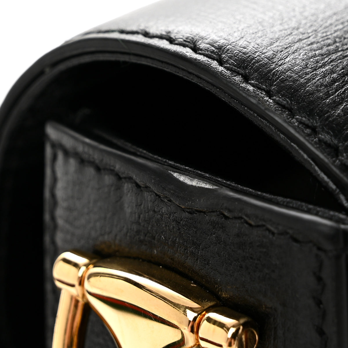 Azalea Calfskin Web Mini Horsebit 1955 Shoulder Bag Black