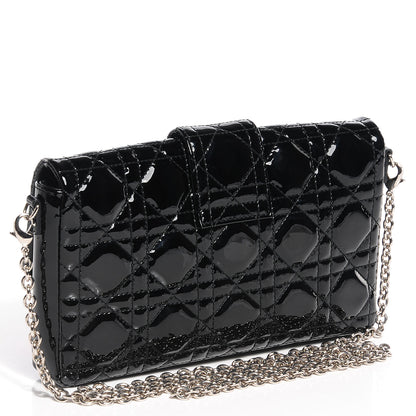 Christian Dior Patent Cannage New Lock Pouch Black 3 of 7