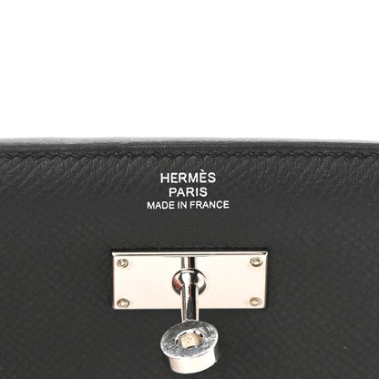 Hermes Epsom Medium Kelly Wallet Black 6 of 11