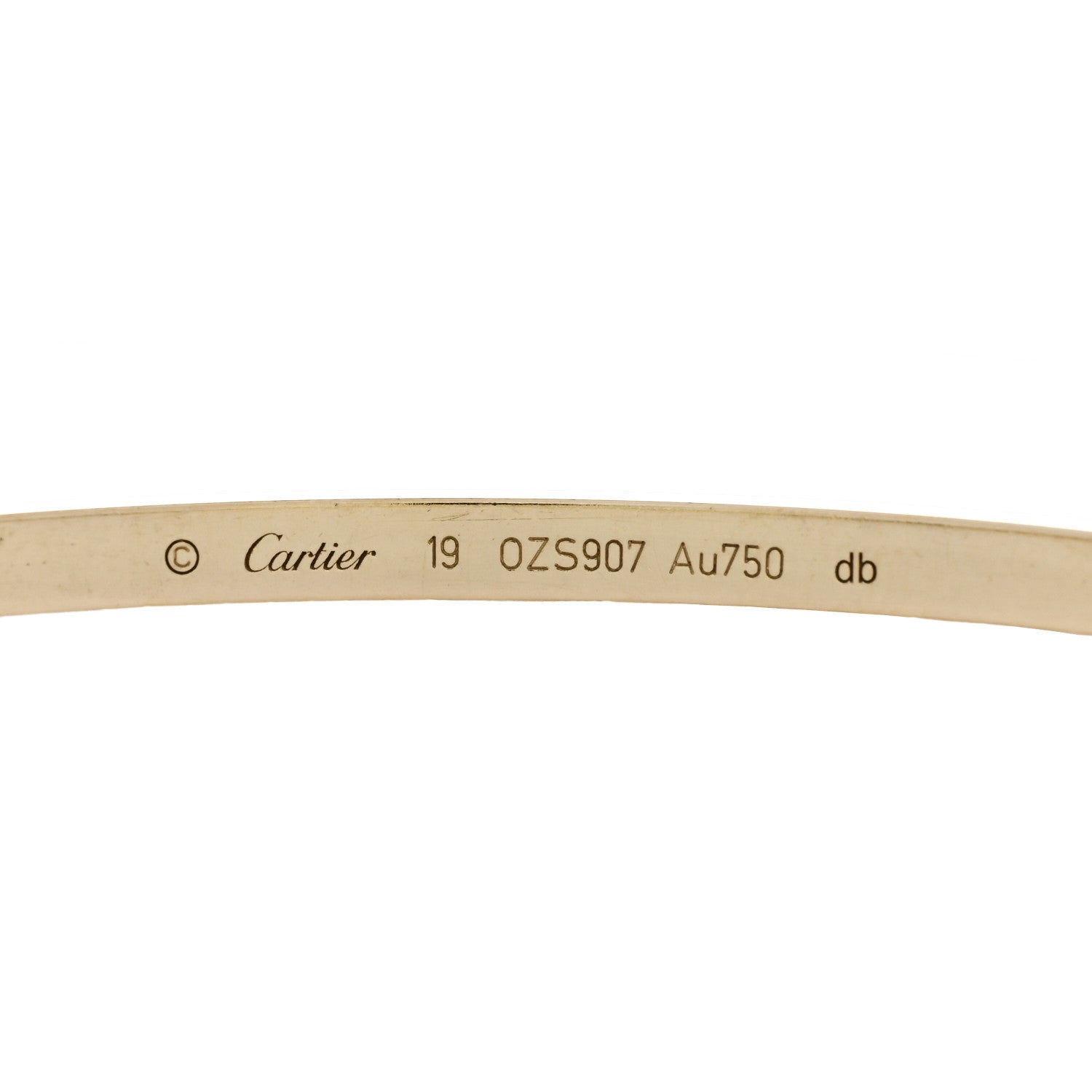 Cartier 18K Yellow Gold Small LOVE Bracelet 19 4 of 8