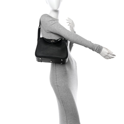 Hermes Taurillon Clemence Lindy 26 Black 2 of 12