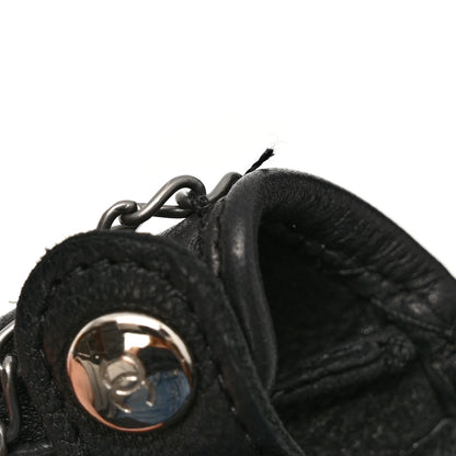Chanel Lambskin Fringe Fingerless Gloves 7.5 Black 7 of 7