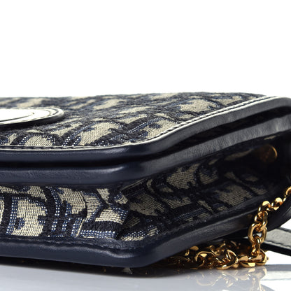 Christian Dior Oblique 30 Montaigne 2-In-1 Pouch Blue 8 of 9