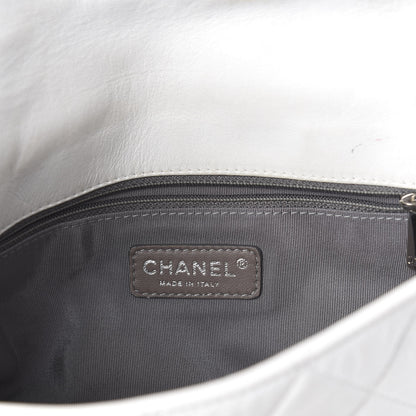 Chanel Lambskin Quilted Medium Flap Black White 5 of 9