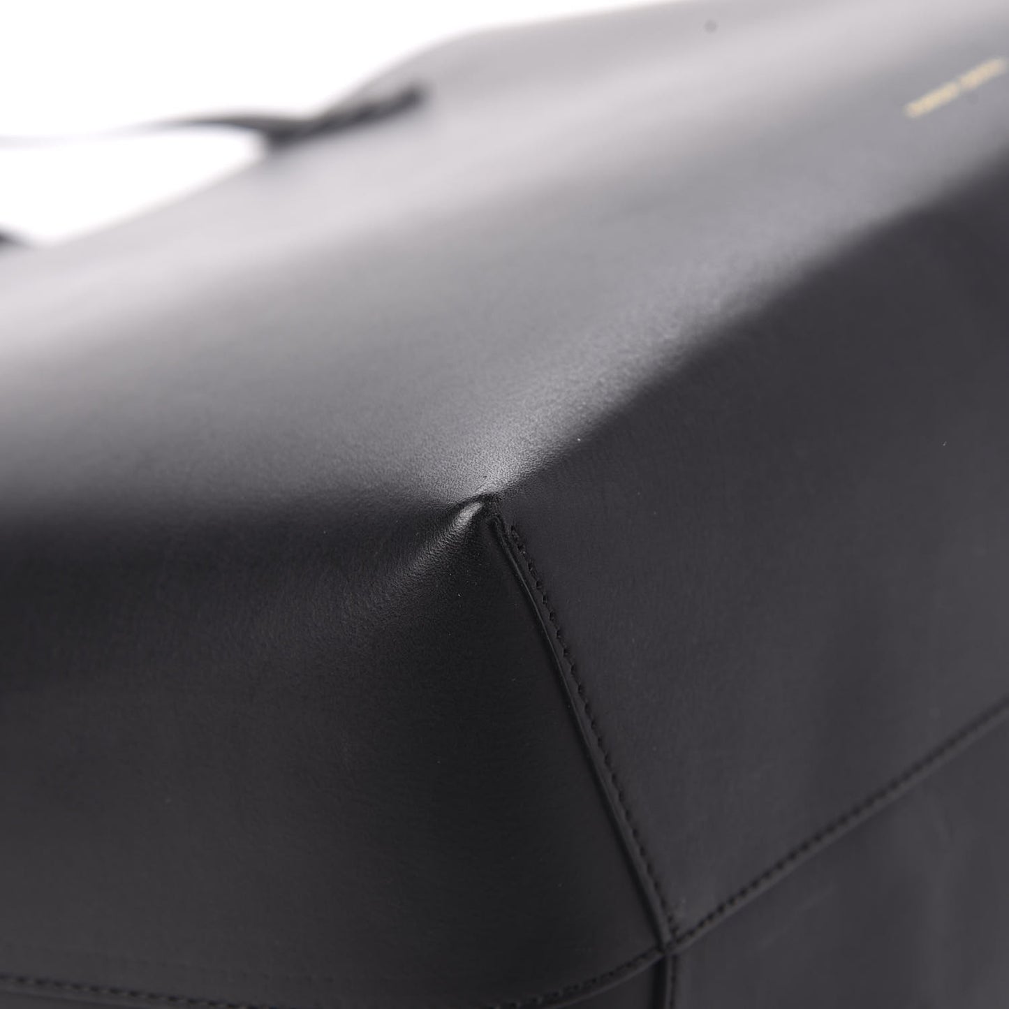 Calfskin Large Shopping Tote Black Flamma