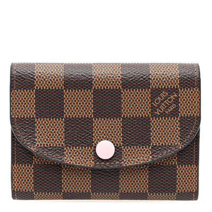 Louis Vuitton Damier Ebene Rosalie Coin Purse Rose Ballerine 1 of 6