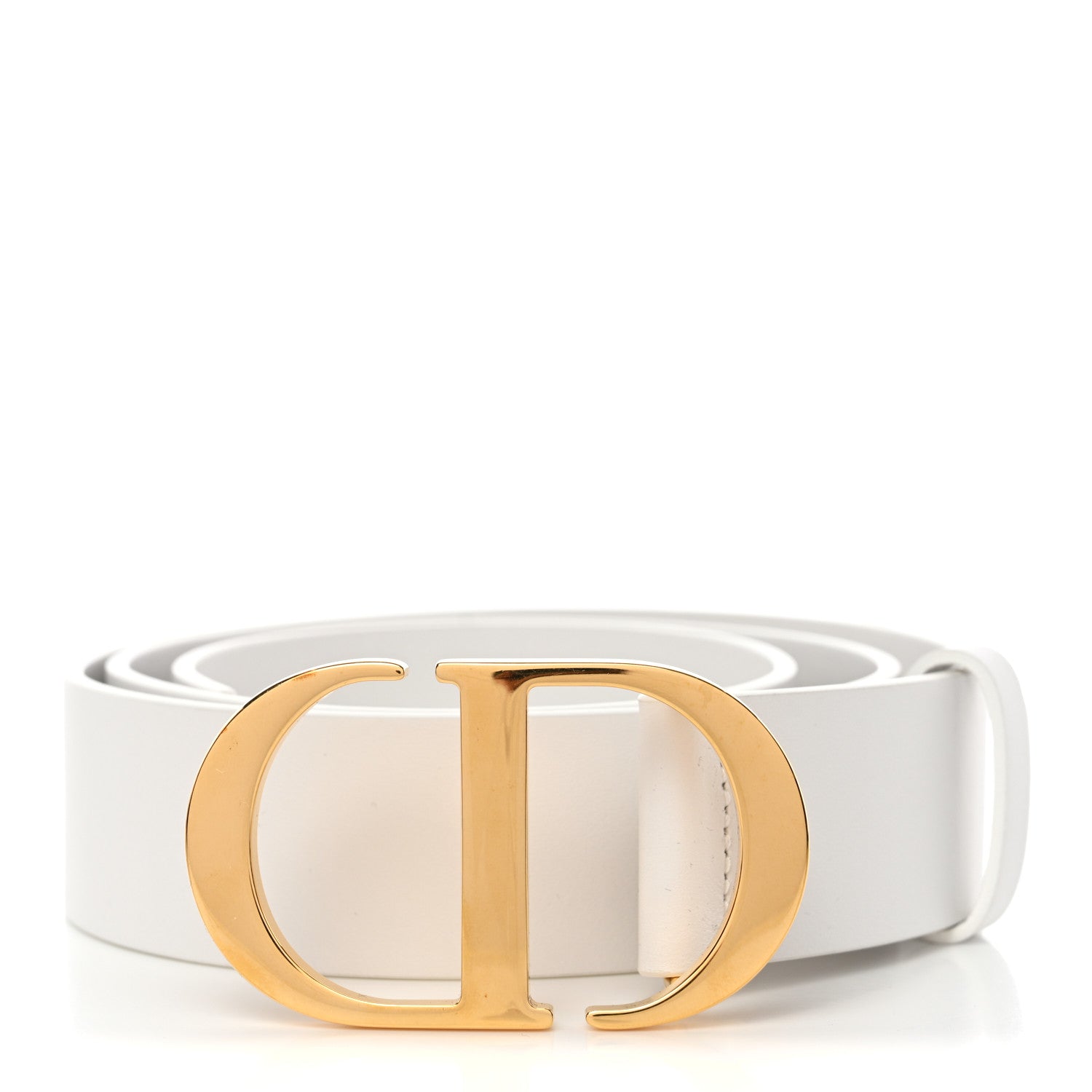 Christian Dior Calfskin 30 Montaigne 90 36 Belt White 1830355