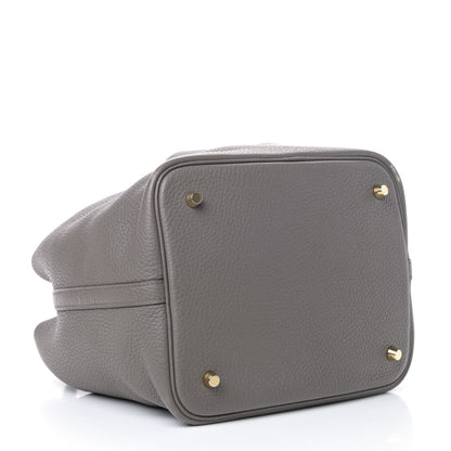 Hermes Taurillon Clemence Picotin Lock 22 MM Etain 3 of 4