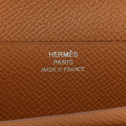 Hermes Epsom Bearn Gusset Wallet Gold 7 of 9