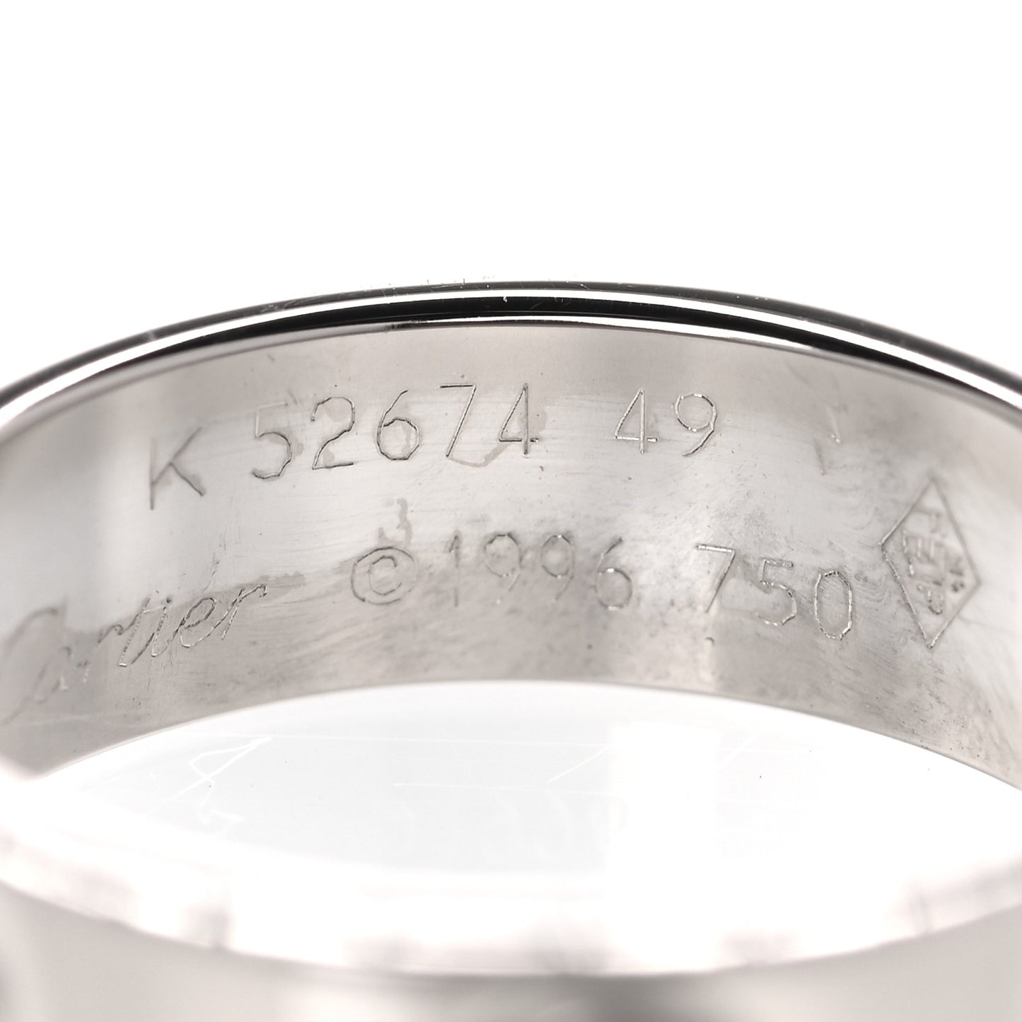 18K White Gold 5.5mm LOVE Ring 49 4.75