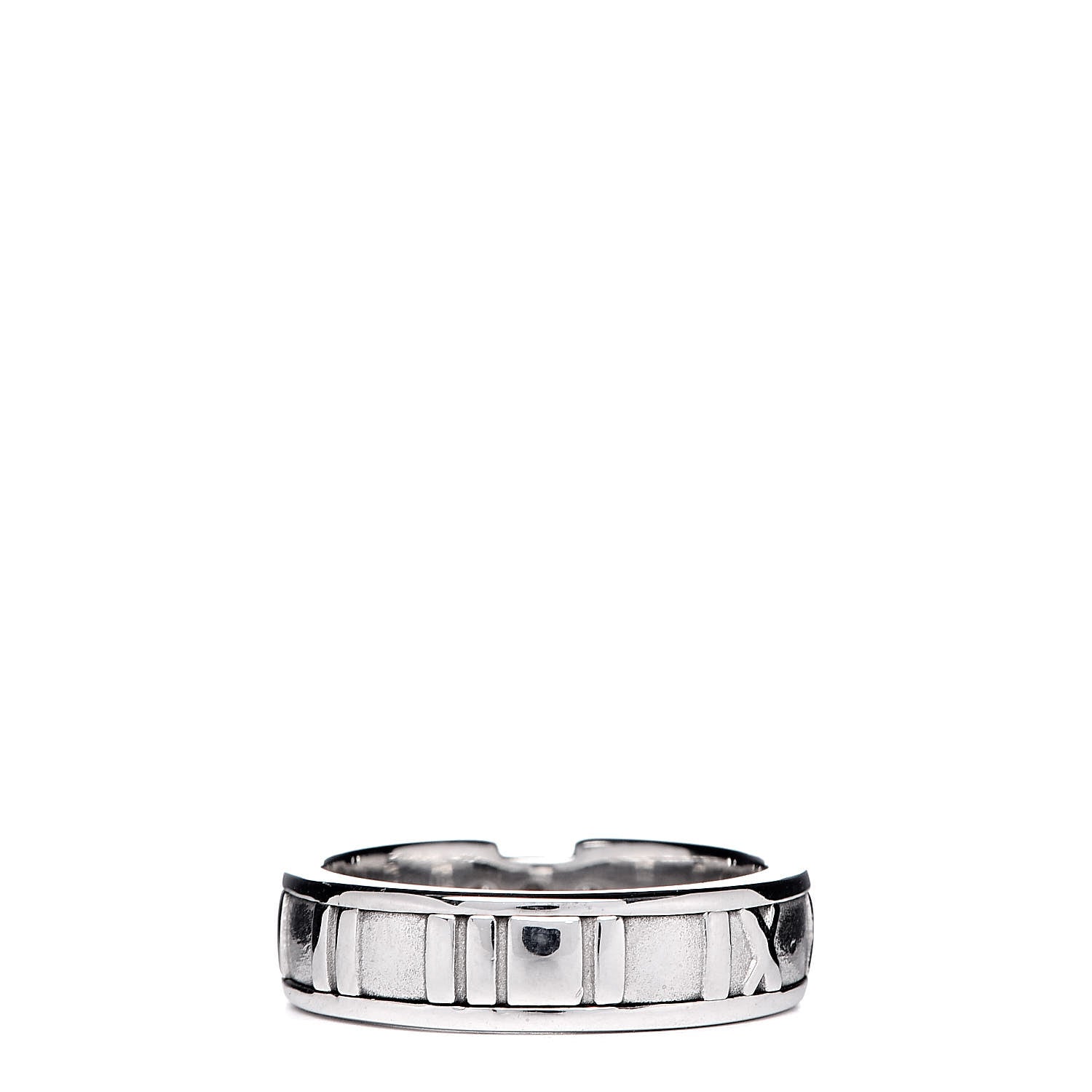 Tiffany 18K White Gold Diamond Atlas Ring 53 6.5 3 of 5