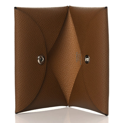 Hermes Epsom Verso Calvi Duo Card Case Alezan Biscuit 5 of 8
