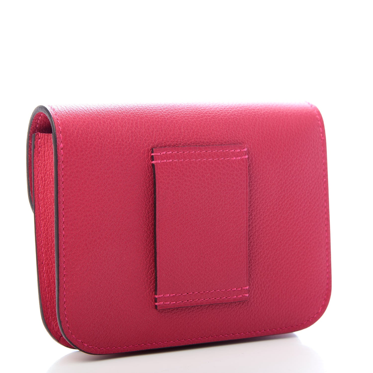 Hermes Evercolor Bi-Color Constance Slim Wallet Framboise Rouge Sellier 4 of 7
