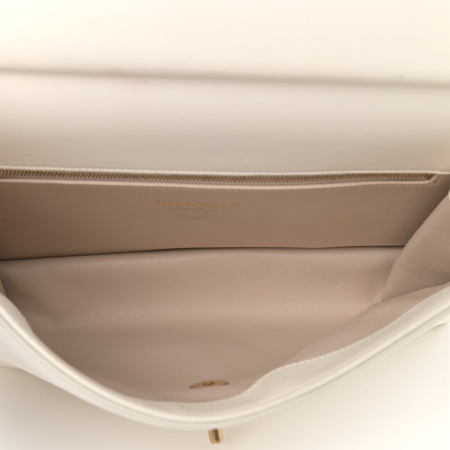 Lambskin Quilted Medium Coco Lux Flap Beige