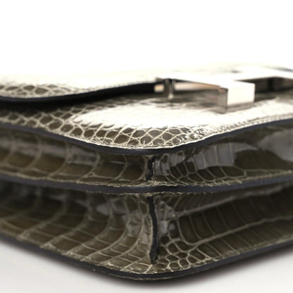 Hermes Shiny Alligator Constance 18 Gris Tourterelle 7 of 9