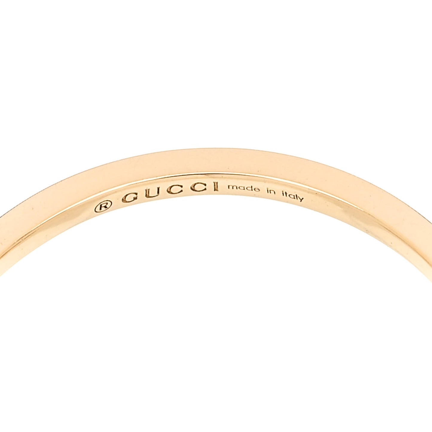 18K Yellow Gold Green Tourmaline Interlocking G Ring 49 4.75