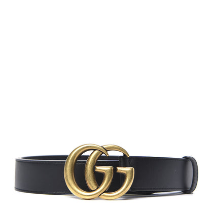 Gucci Calfskin Double G 30mm Belt 95 38 Black 1 of 4