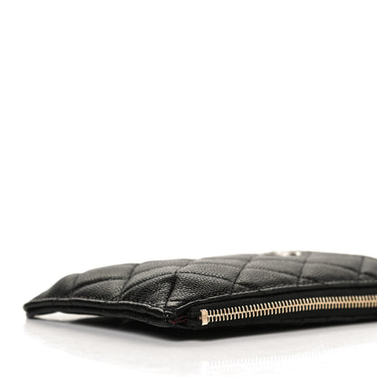 Chanel Caviar Quilted Classic Flat Wallet Pouch Black 9 of 10