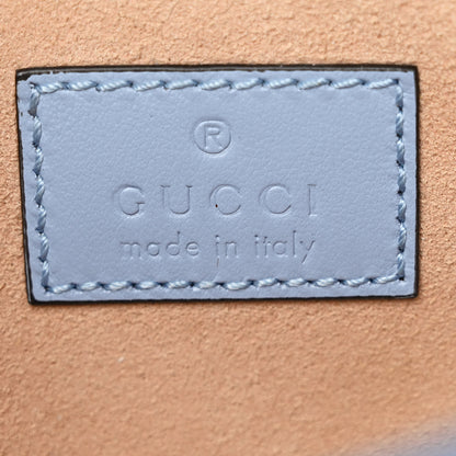 Gucci Calfskin Matelasse Monochrome GG Marmont Chain Belt Bag Porcelain Light Blue 6 of 11