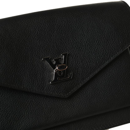 Louis Vuitton Soft Calfskin My Lockme Chain Pochette Black 10 of 12