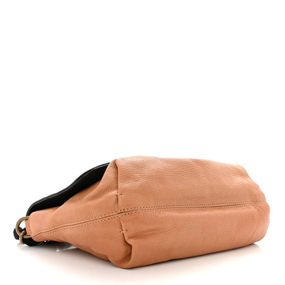 Lanvin Calfskin Quilted Large Happy Clutch Brown Black 4 of 9